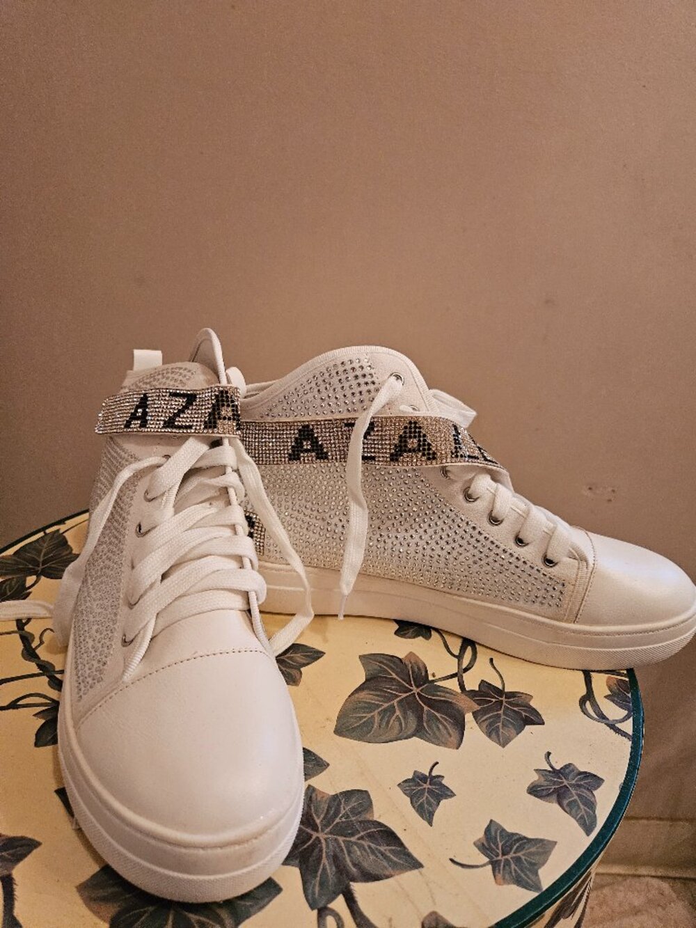 Embellish high top sneaker